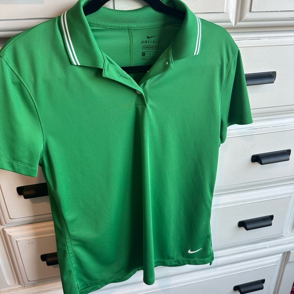 Nike Tops - green nike golf shirt